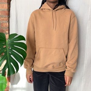 tan basic hoodie